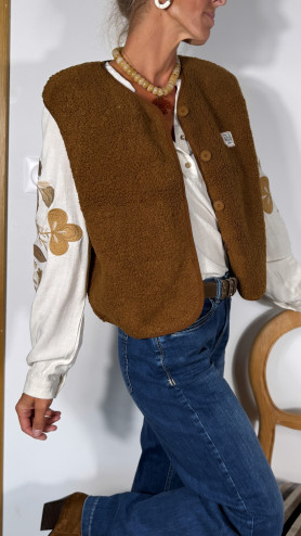 GILET LOUIS CAMEL