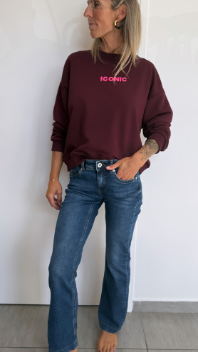 SWEAT ICONIC BORDEAUX