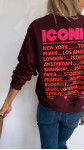 SWEAT ICONIC BORDEAUX
