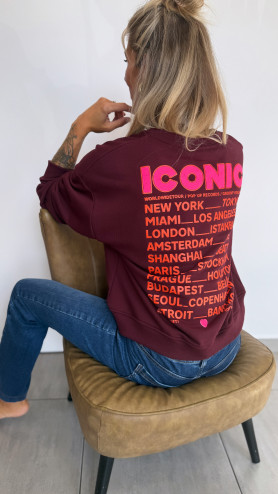 SWEAT ICONIC BORDEAUX