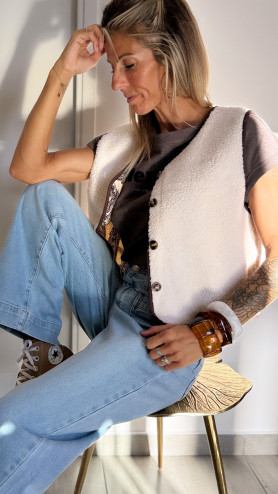 GILET AMBRI ÉCRU