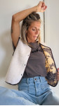 GILET AMBRI ÉCRU