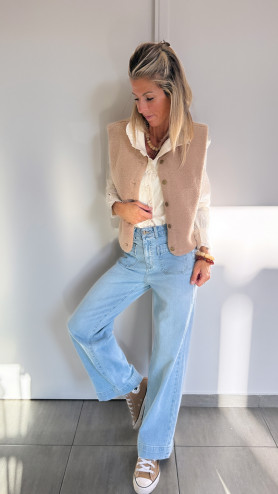 GILET DOLLIE TAUPE
