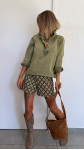 CHEMISE MÉLAÏ KAKI