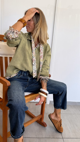 CHEMISE MÉLAÏ KAKI