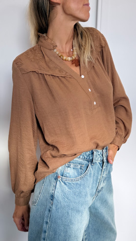 CHEMISE EMILIE CAMEL