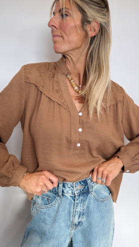 CHEMISE EMILIE CAMEL