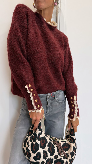 PULL DOLCÉ BORDEAUX