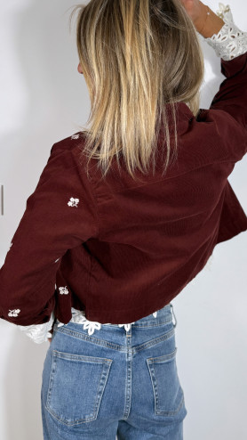 VESTE TINY BORDEAUX