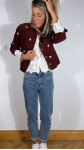 VESTE TINY BORDEAUX