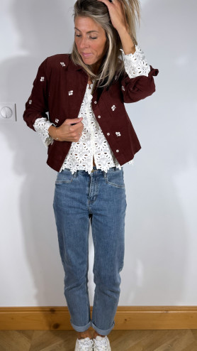 VESTE TINY BORDEAUX