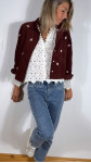 VESTE TINY BORDEAUX