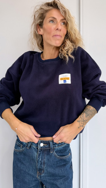 SWEAT POLAIRE BLEU MARINE