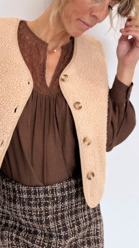 GILET ÉLIO CAMEL CLAIR