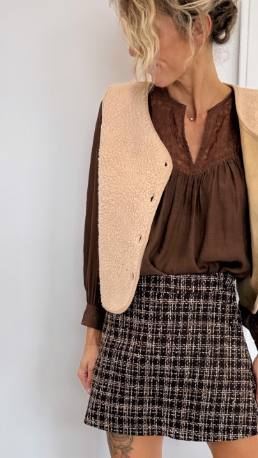 GILET ÉLIO CAMEL CLAIR