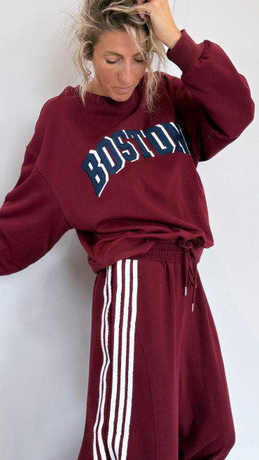 SWEAT BOSTON BORDEAUX