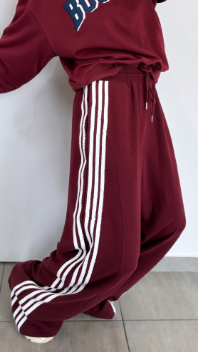 PANTALON JOGGING BORDEAUX