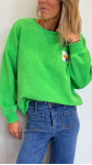 SWEAT POLAIRE VERT FLASHY
