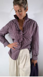 CHEMISE VANESSA RAYURES VIOLINE