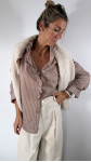 CHEMISE VANESSA RAYURES BEIGE