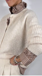 CHEMISE VANESSA RAYURES BEIGE