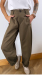 PANTALON BARREL TAUPE