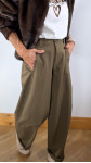 PANTALON BARREL TAUPE