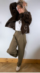 PANTALON BARREL TAUPE