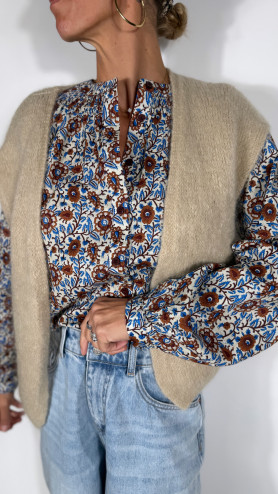 GILET CALLA MOHAIR BIEGE GILET CALLA MOHAIR BIEGE