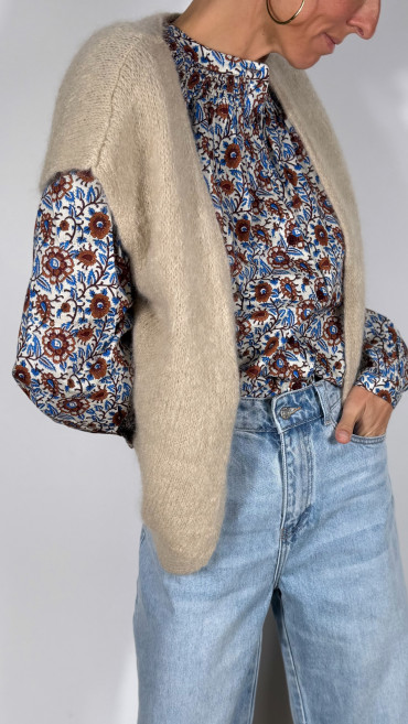 GILET CALLA MOHAIR BIEGE