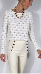 TOP ÉLIA DENTELLE BLANC