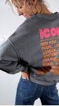 SWEAT ICONIC GRIS FONCÉ