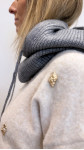 CAPUCHE MAILLE GRISE TRICOT