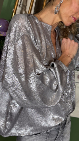 BLOUSE ANÉMA ARGENT