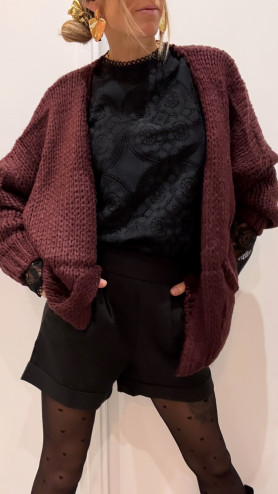 GILET ALPI AUBERGINE