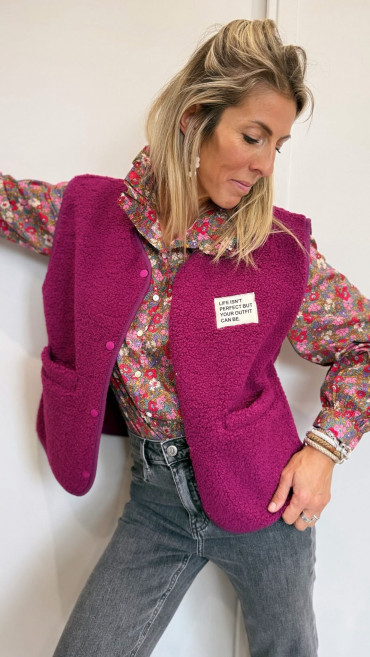 GILET MILEE FUSHIA