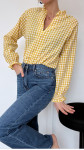 BLOUSE MANUELLA VICHY JAUNE