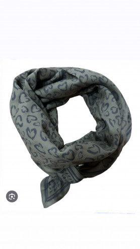 FOULARD GRIS KAKI