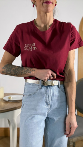 T-SHIRT RIEN QUE DES BISOUS BORDEAUX