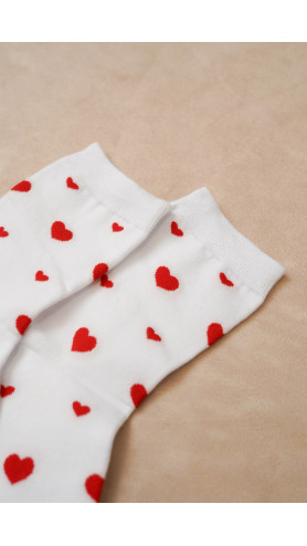 CHAUSSETTE PETITS COEUR ROUGES
