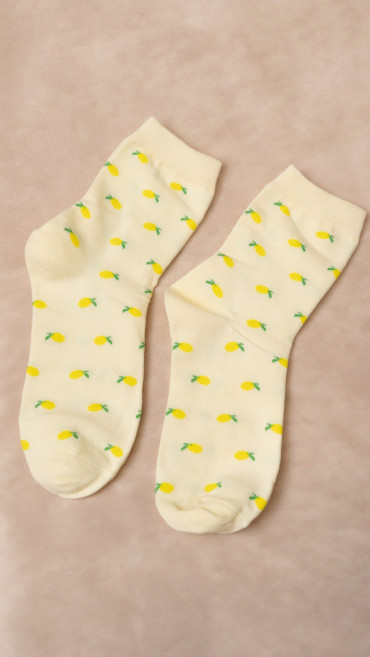CHAUSSETTE JAUNE CITRON