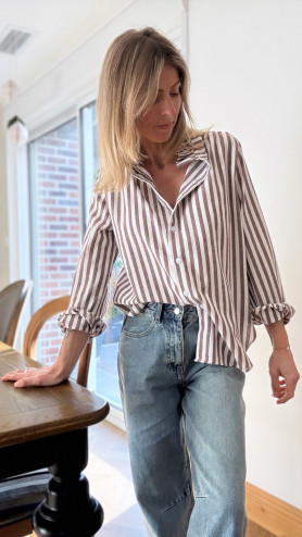 CHEMISE VIANNEY  MARRON