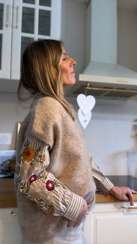 CHEMISIER RAYÉE BRODERIE MANCHE