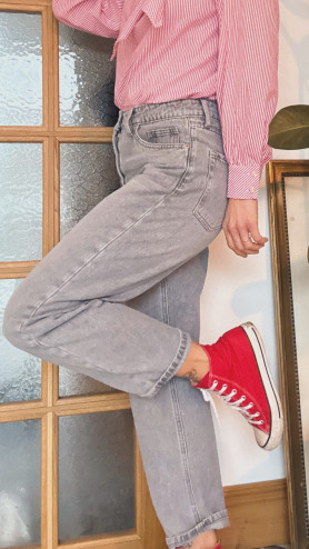 JEANS BOYFRIEND GRIS