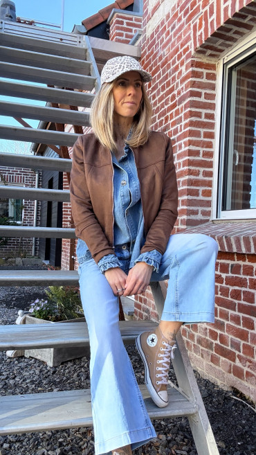 VESTE GABRIELLA MARRON