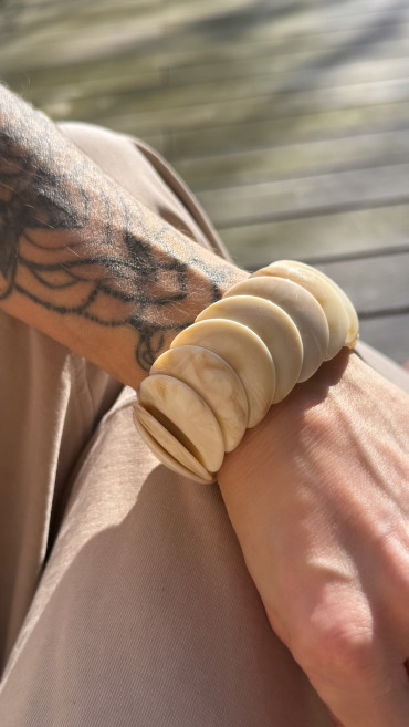 BRACELET ÉCAILLE ÉCRU
