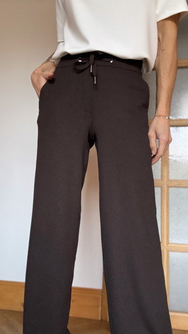 PANTALON CRINKLE CHOCO