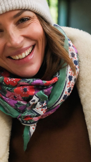 FOULARD INDORE VERT  100CM