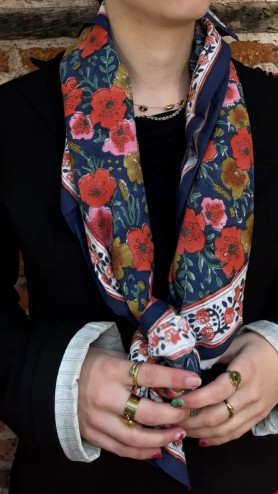 FOULARD INDORE VERT  100CM