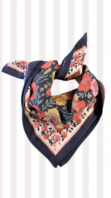 FOULARD INDORE MARINE 50CM